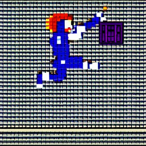 Image similar to 16bit ninja with blue suit, snes style