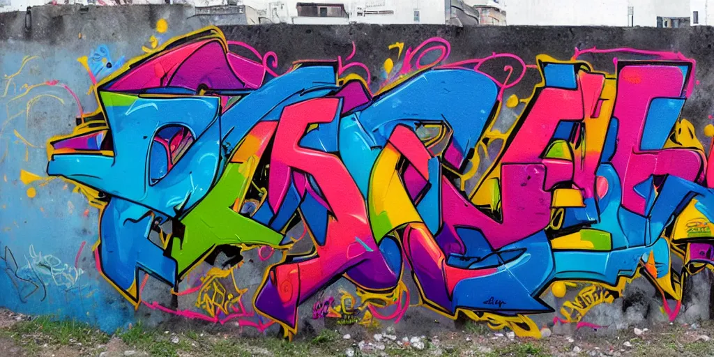 Image similar to graffit made by evgeny ches