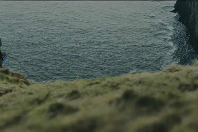 Prompt: beautiful unicorn cliff side 85mm by Emmanuel Lubezki
