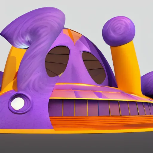 Image similar to journey into imagination with figment, cartoon style, stylized, 3 d render