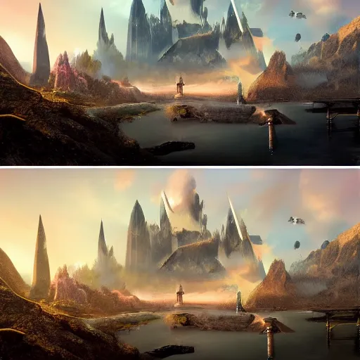 Prompt: matte painting in the style of final fantasy