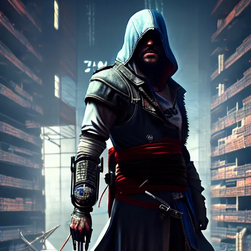 cyberpunk assassin, assassin's creed new game, loading Stable