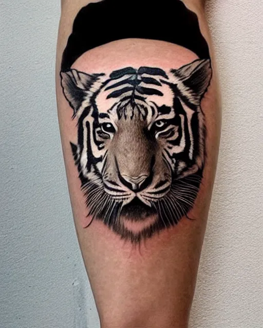 Tiger head tattoo by Cana Arik | Post 28649