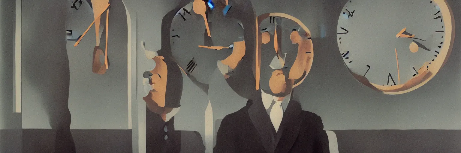 Image similar to clock painting magritte