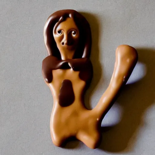 Prompt: chocolate homunculus that looks a bit like kate moss