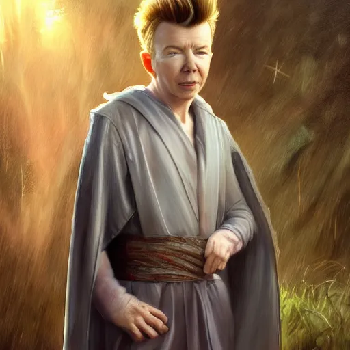 Prompt: epic portrait rick astley in wizard robe, blurry cabin backround, digital painting, artstation, concept art, soft light, hdri, smooth, sharp focus, illustration, fantasy, intricate, elegant, highly detailed, D&D, matte painting, in the style of Greg Rutkowski and Alphonse Mucha and artemisia, 8k, highly detailed, jurgens, rutkowski, bouguereau, pastoral, rustic, georgic, detailed concept art, illustration, colorful pastel, painting, detail, ultra detailed, digital art, 4K, unreal engine 5, 16k resolution,