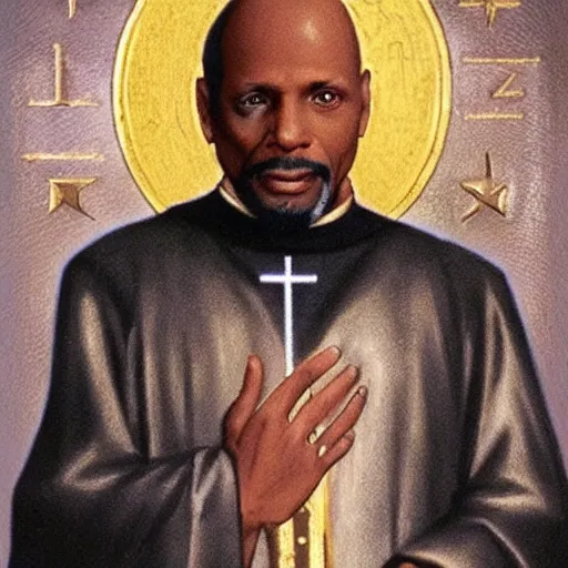 Prompt: commander sisko, catholic icon