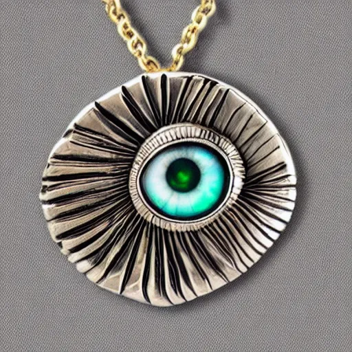 Prompt: jewelry inspired by the eye of sauron