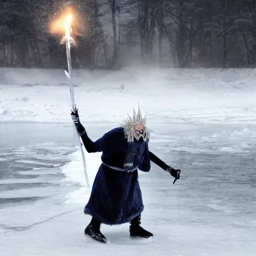 Image similar to the ice king enters the winter battle