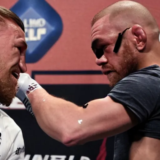 Prompt: conor mcgregor annoying jose aldo, detailed