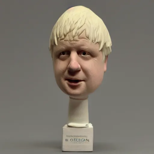 Image similar to Boris Johnson as a porcelain figurine