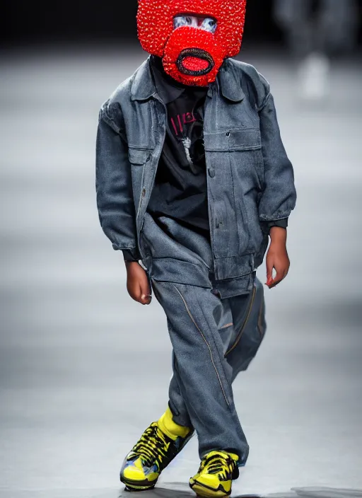 Image similar to hyperrealistic and heavy detailed air jordan runway show of maggie simpson, leica sl 2 5 0 mm, vivid color, high quality, high textured, real life