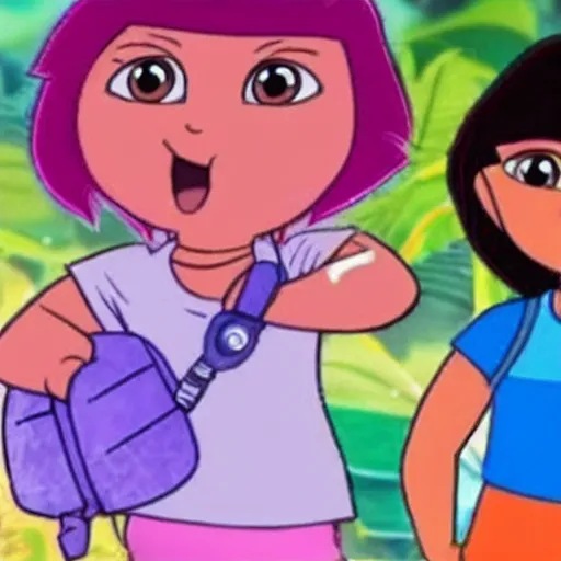 Prompt: Narendra Modi as a character in Dora the Explorer