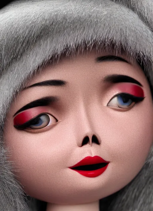 Prompt: closeup profile portrait of tin toy bjork eskimo igloo bikini, depth of field, zeiss lens, detailed, symmetrical, centered, fashion photoshoot, by nicoletta ceccoli, mark ryden, lostfish, breathtaking, 8 k resolution, extremely detailed, beautiful, establishing shot, artistic, hyperrealistic, octane render