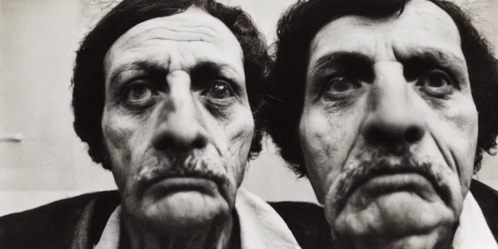 Prompt: portrait of a man by diane arbus, fine detail