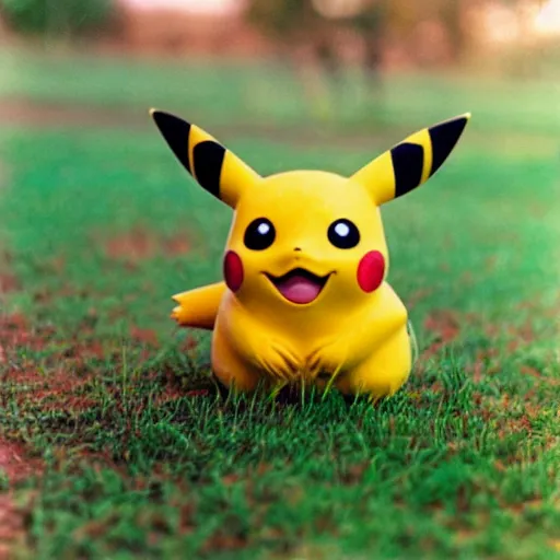 Prompt: A closeup film photography of a Pikachu, photo bySlim Aarons, award winning, 4K