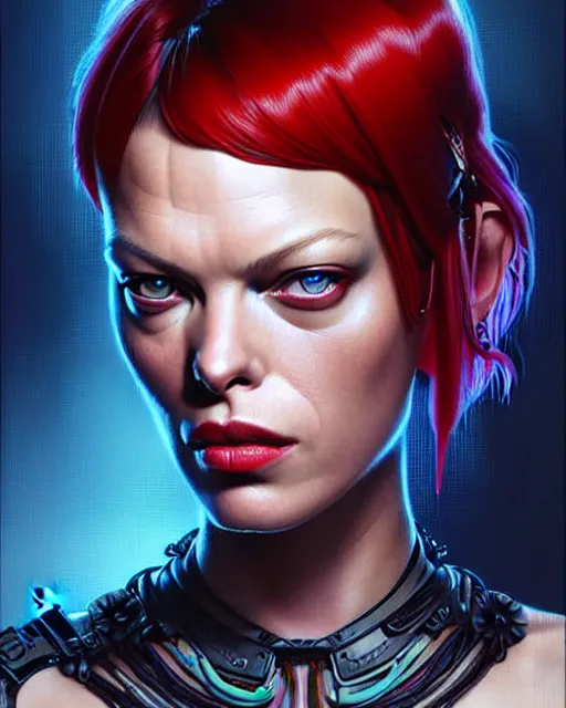 Image similar to Mila Jovovich as Leeloo, The Fifth Element digital art, intricate flower designs, elegant, highly detailed, sharp focus, art by Artgerm and Greg Rutkowski and WLOP
