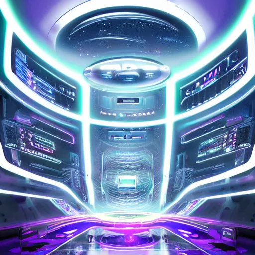 Image similar to the view inside a digital tron like bittorrent digital world, by random artist