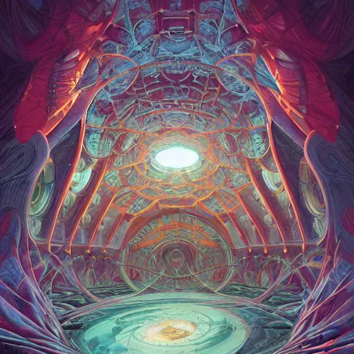 Image similar to beautiful portrait of intelligence of science, spatial space deformation in latent space, math art, astral plane, by tyler edlin and artgerm and dan mumford and gustave dore