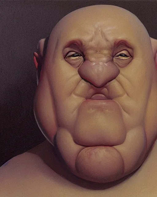 Image similar to morosthesophist, fat, portrait by ralph mcquarrie