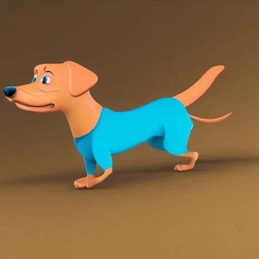 Image similar to illustration of a cartoon dog chasing a stick, bold outlines, smooth, hyper detailed, 4 k octane render