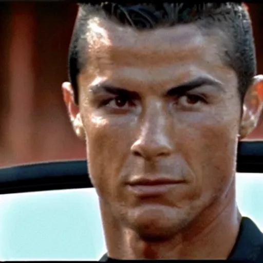 Prompt: movie still of cristiano ronaldo as a police officer in the movie Heat (1995), cinematic, dante spinotti,