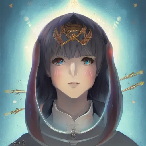 Image similar to portrait of joan of arc, anime fantasy illustration by tomoyuki yamasaki, kyoto studio, madhouse, ufotable, comixwave films, trending on artstation