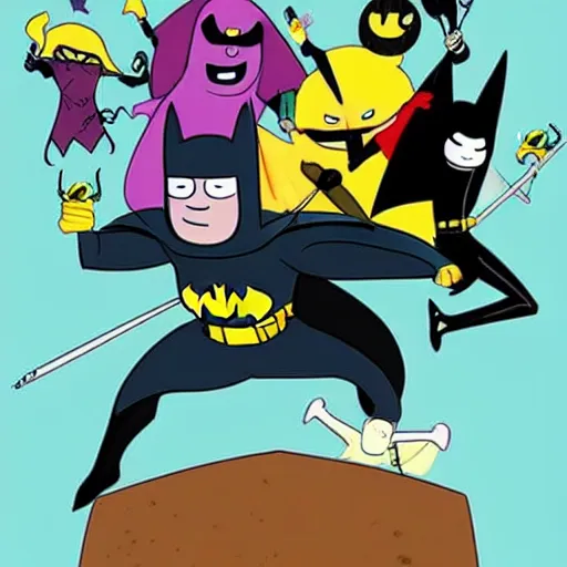 Prompt: batman as adventure time characters