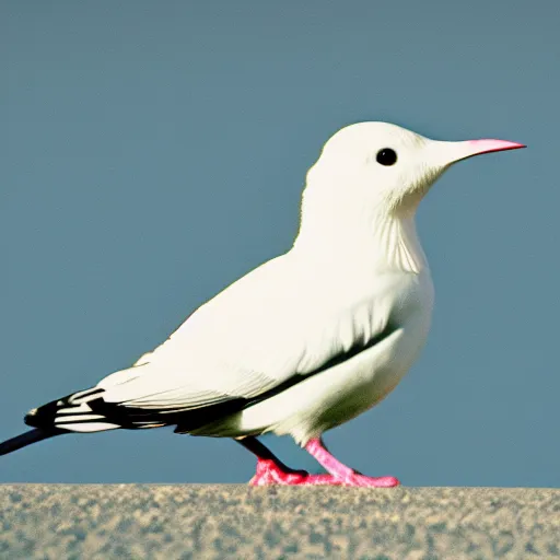 Image similar to a realistic photo of a white bird in a solid black room, high contrast, 8k, film grain, highly detailed