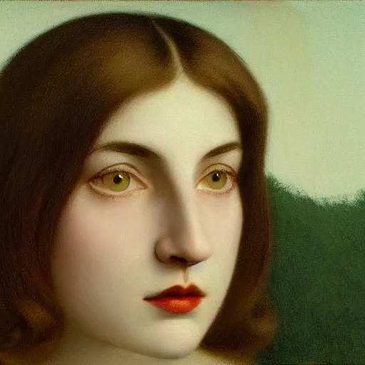 Image similar to a beautiful girl's face made of ivory and gold filigree, daguerreotype by edward hopper, by henri rousseau, by Bosch, art noveau, highly detailed, strong lights, liminal, eerie, Bright pastel colors, octane render, 8k,