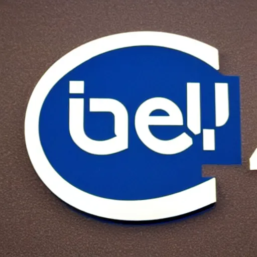 Prompt: a blurry intel logo rotated slightly