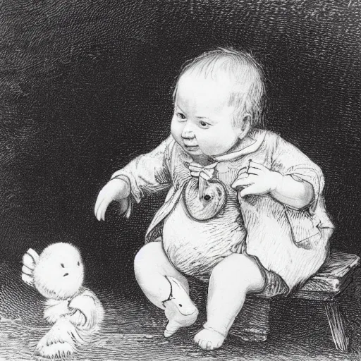 Prompt: candid portrait of baby faced white ball smiling wide, surrounded by clouds, illustrated by peggy fortnum and beatrix potter and sir john tenniel