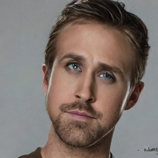 Image similar to Portrait photo of ryan gosling, color, studio lighting