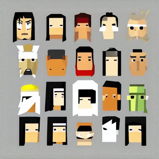 Image similar to face icon vector minimalist samurai jack tomine, adrian