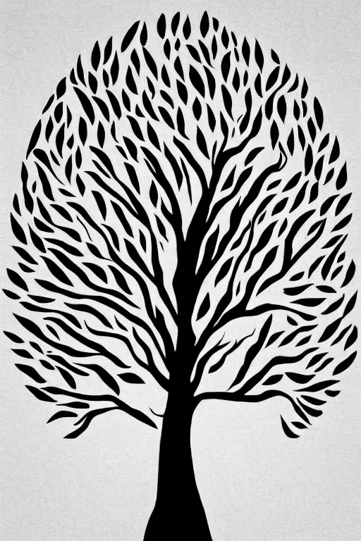 Image similar to minimalist boho style art of a tree