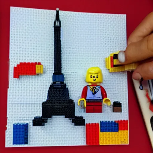 Image similar to paris made with lego