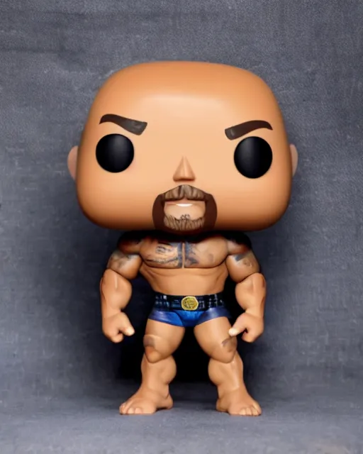 Image similar to A Dwayne Johnson Funko Pop. Photographic, photography