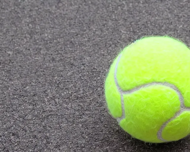 Prompt: tennis ball with a face