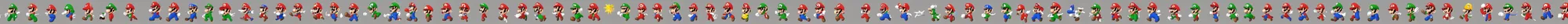 Prompt: super mario bros 1 9 8 5, mario sprite sheet walk cycle, nintendo official media, white background