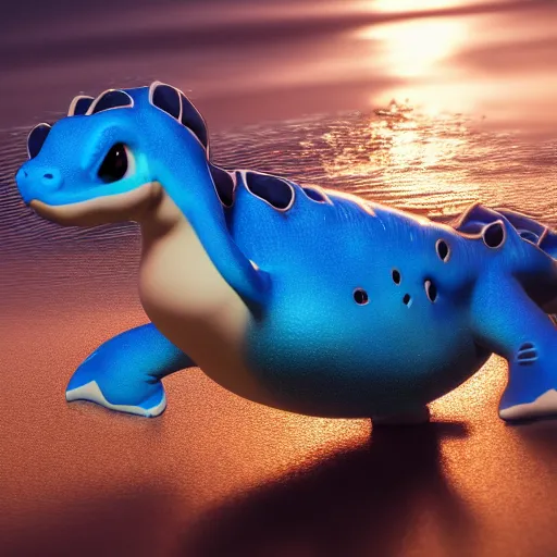 Prompt: photography of a realistic lapras animal, ultra detailed, 8 k, cinematic lighting, natural background, trending on artstation, pokemon