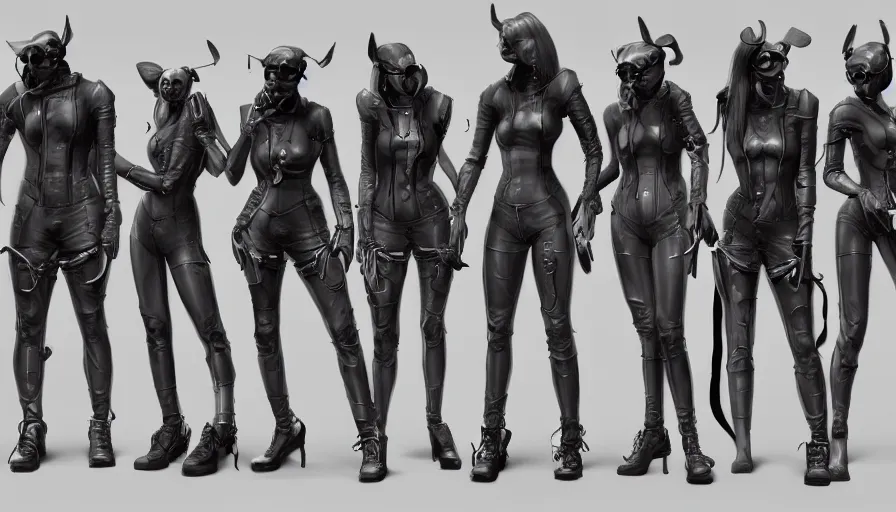 Prompt: a group of lawbreaking dogs trying to look smart, cyberpunk art by yumihiko amano, cgsociety, figurative art, toonami, zbrush, official art