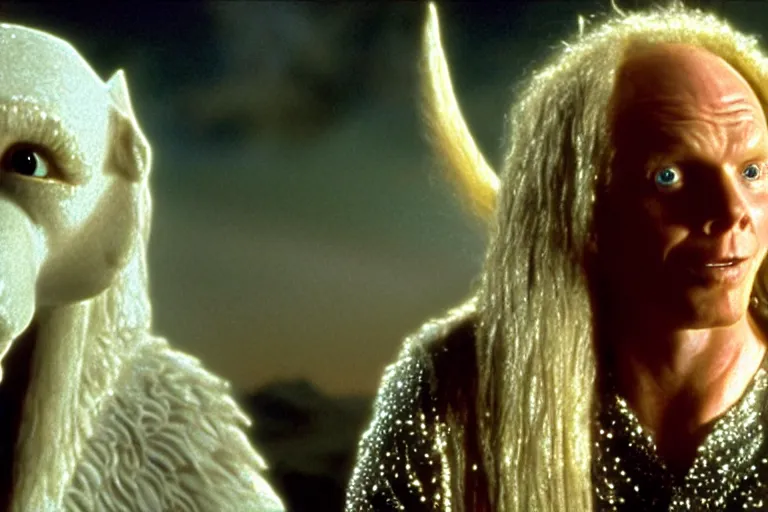 Prompt: a film still of Bill burr in neverending story, high quality