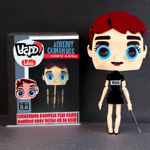 Image similar to audrey hepburn cos play car mechanic, stop motion vinyl action figure, plastic, toy, butcher billy style