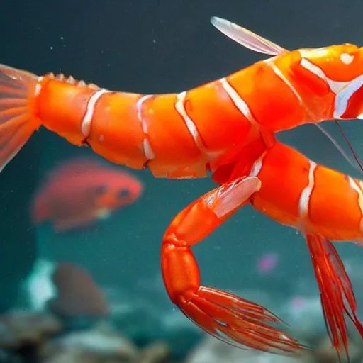 Prompt: aquarium shrimp cinematic, hyper realism, high detail, 8k