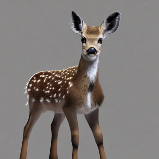 Image similar to hyperrealistic dslr film still of peter grohl disguised as ( baby deer, foal ), stunning 8 k octane comprehensive 3 d render, inspired by istvan sandorfi & greg rutkowski & unreal engine, perfect symmetry, dim volumetric cinematic lighting, extremely hyper - detailed, incredibly real lifelike attributes & flesh texture, intricate, masterpiece, artstation, stunning