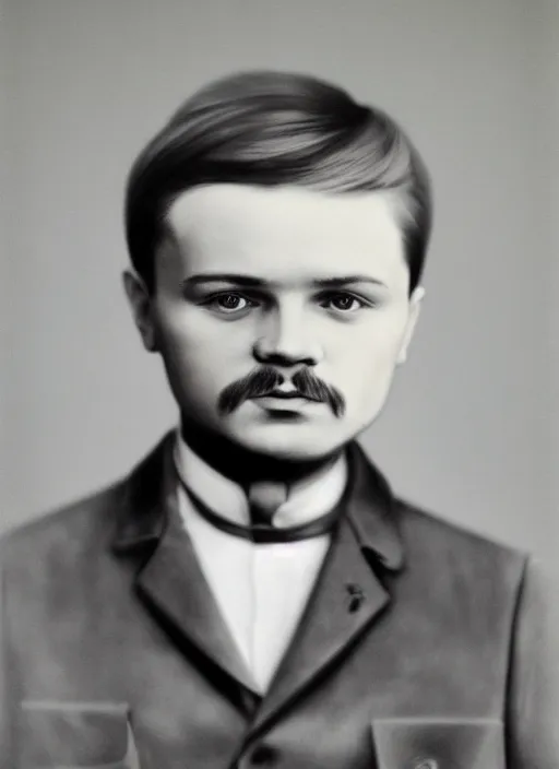 Image similar to hyper detailed portrait of young lenin by richard avedon, color, dslr, medium format