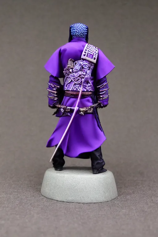 Prompt: purple samurai raccon in the style ofukiyo-e
