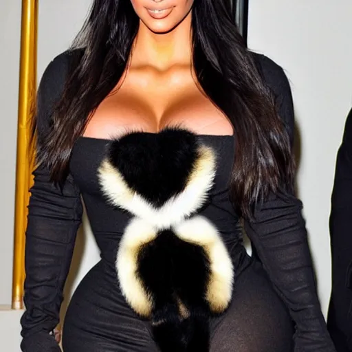 Prompt: kim kardashian as an anthropomorphic furry fox