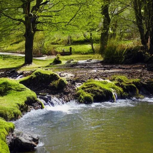 Prompt: an Irish Spring but instead of water there are springs