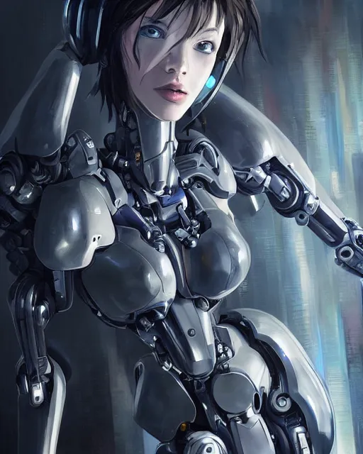 Image similar to the face of a cybernetic fashion model mecha, scifi, ghost in the shell, sensual scifi panels made of metal, elegant, highly detailed panel cuts, greeble detail, caustics and refraction, digital painting, artstation, high tech fantasy, sharp focus, illustration, art by marco plouffe arstation and riot studios and blizzard studios